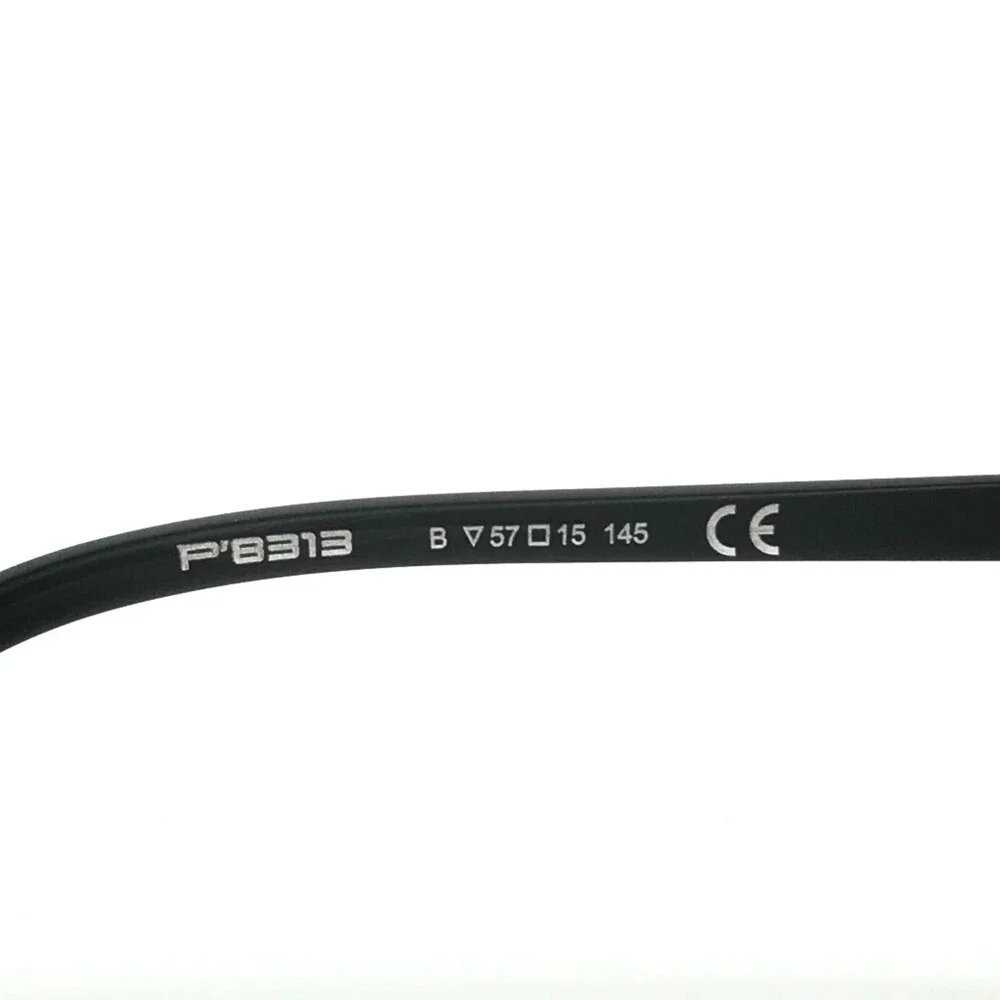 Porsche Design Eyeglasses Frames P8313 B Matte Gold Black Square 57-15-145